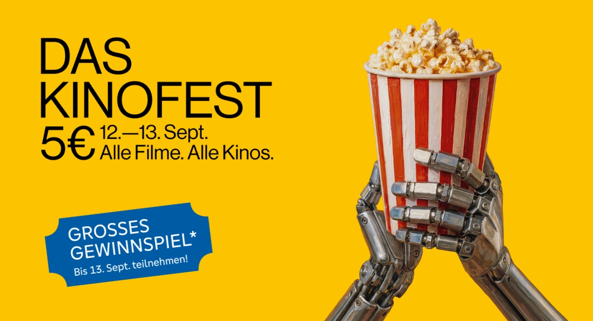 Visual für das Gewinnspiel zum Kinofest am 12. und 13. Dezember 2026