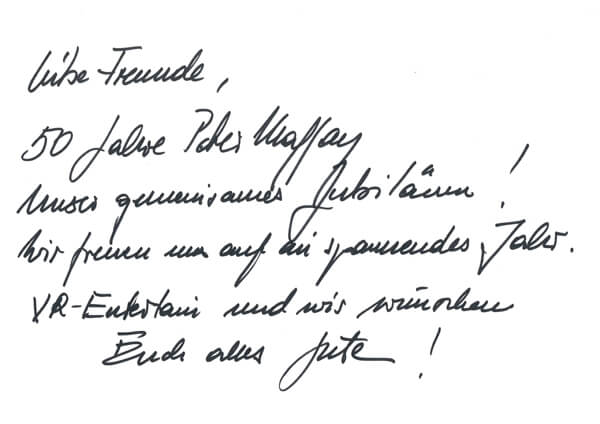 Begrüßung von Peter Maffay